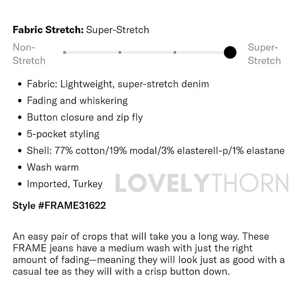 FRAME // le crop mini boot super stretch denim jeans in melville wash - Picture 12 of 13